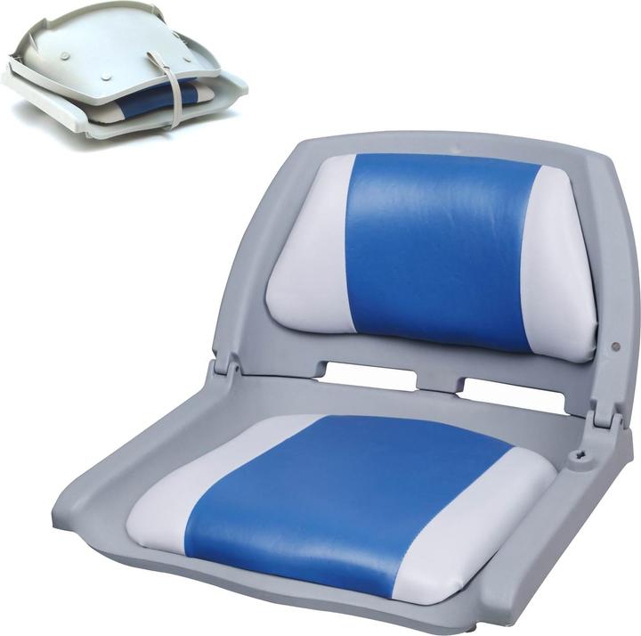 Pro-Tec Bootssitz 52x48x40 cm Kunstleder Wasserfest Blau/Weiss