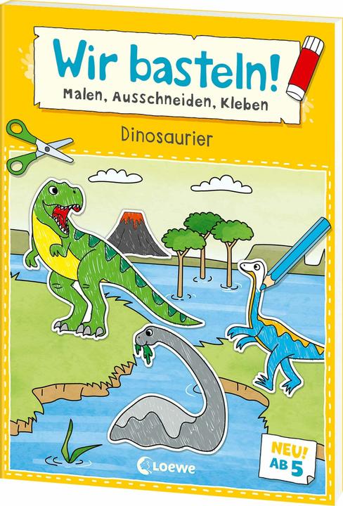 Immagine prodotto Loewe Facciamo lavoretti manuali! Dai 5 anni - colorare, ritagliare, incollare - dinosauri