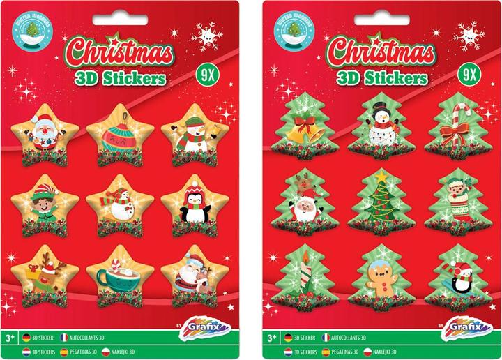 Actual product image Grafix 3D Sticker Christmas