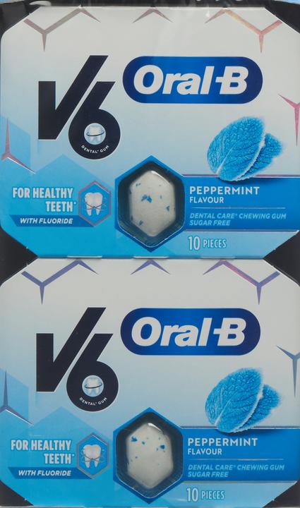 Produktbild V6 OralB Kaugummi Peppermint (12 Stk., 310 g)