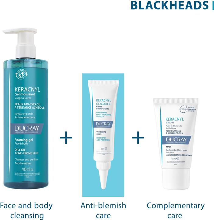 Produktbild Ducray Keracnyl Schäumendes Waschgel (Gel, 400 ml)