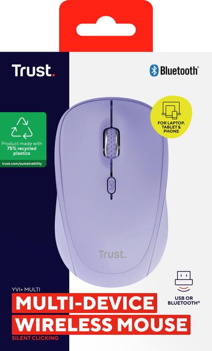 Actual product image Trust Yvi+ Multi-Device Wrls Mouse (Wireless)