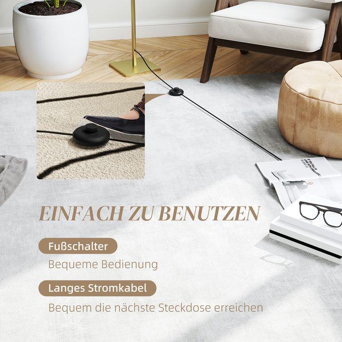 Actual product image Swisshandel24 Stehlampe Dimmbar LED Stehleuchte mit Fussschalter für Wohnzimmer, Gold (700 lm)