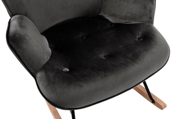 Immagine prodotto CLP Sedia a dondolo Sanka Velvet, Grigio scuro