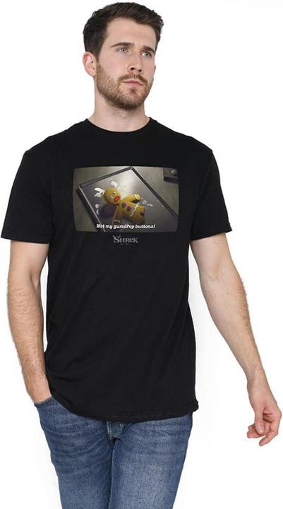 Actual product image Shrek Mens Gumdrop Buttons Meme T-Shirt (XXL)