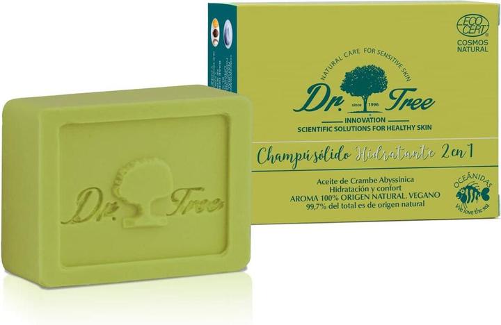 Dr. Tree 2 in 1 feuchtigkeitsspendendes festes Shampoo Bio festes Shampoo + Spülung 75g (Festes Shampoo)