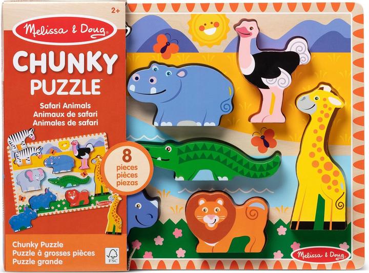Actual product image Melissa & Doug Safari Chunky Puzzle - 8 Pieces (50202) (8 pieces)