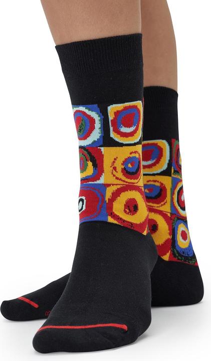 Actual product image MuseARTa Squares with concentric circles socks, size 36-40 (Single pack, 36 - 40)