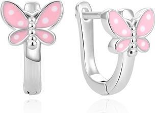 Beneto Delicate girls earrings made of silver Butterflies AGUC2560D