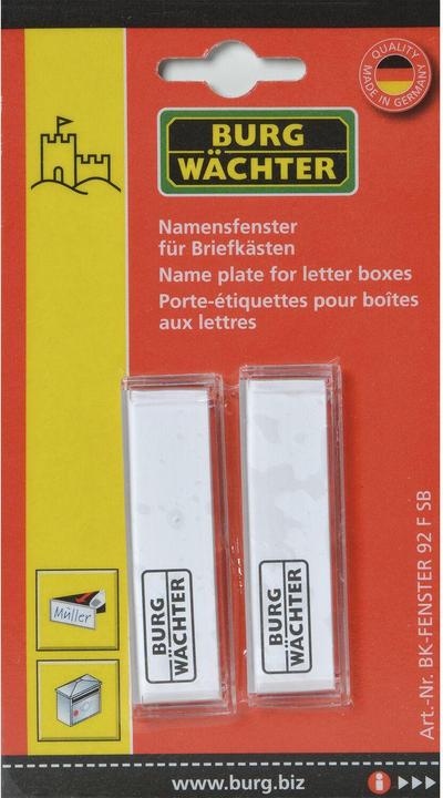 Actual product image Burg Wächter Name window BK 92 F SB for letterbox 2 pieces