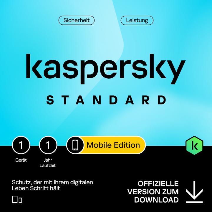 Kaspersky Standard Mobile 1device 1year Télécharger (1 Utilisateur, 1 Périphériques/Utilisateurs, 12 mois)