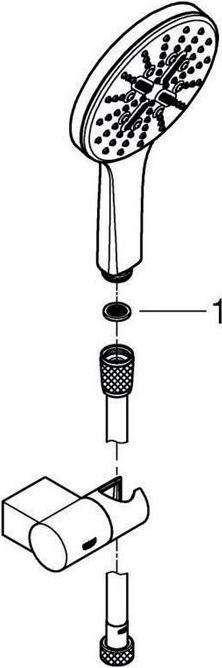 Actual product image Grohe Shower set Rainshower Smartactive 130 (3 Beam types, 9.50 l/min)
