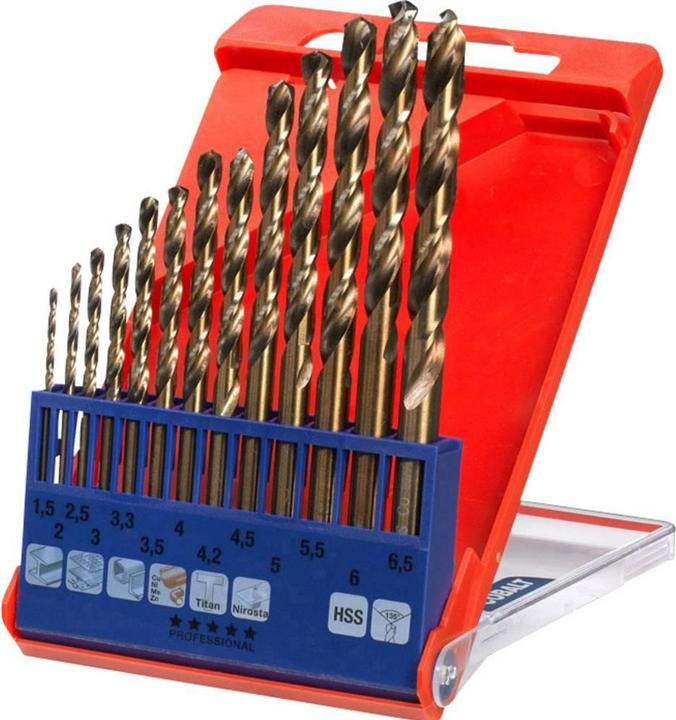 Actual product image kwb COBALT Twist drill set 13 pcs. (6 mm, 6.5 mm, 5.5 mm, 3.3 mm, 1.5 mm, 3 mm, 5 mm, 2.5 mm, 3.5 mm, 4.5 mm, 2 mm, 4.2 mm, 4 mm)