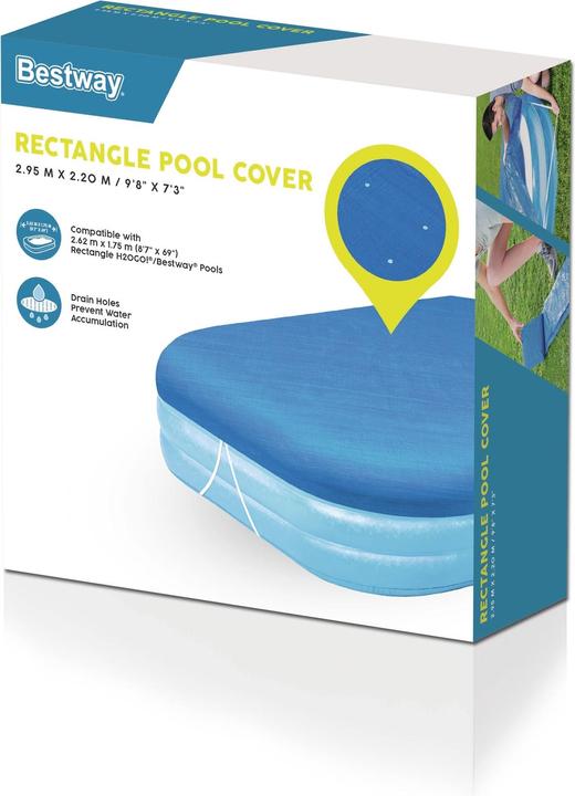 Actual product image Bestway Rectangle Pool Cover for 2.62 m x 1.75 m Inflatable Family Pools