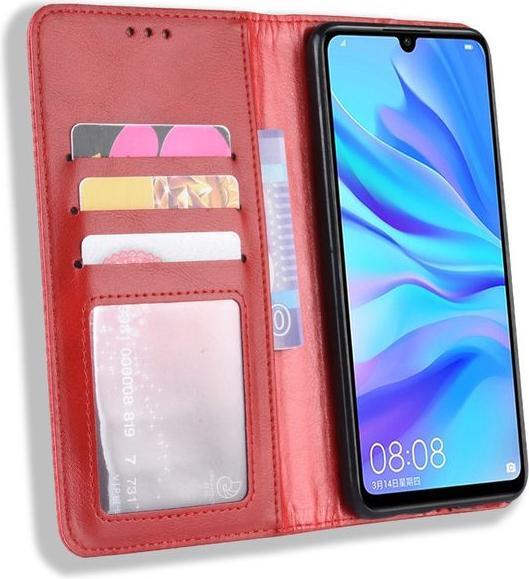 Produktbild MU Style Vintage Style Leder Bookcover Hülle (Honor 20 Lite)