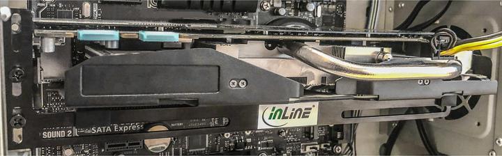 Actual product image InLine PCIe card holder