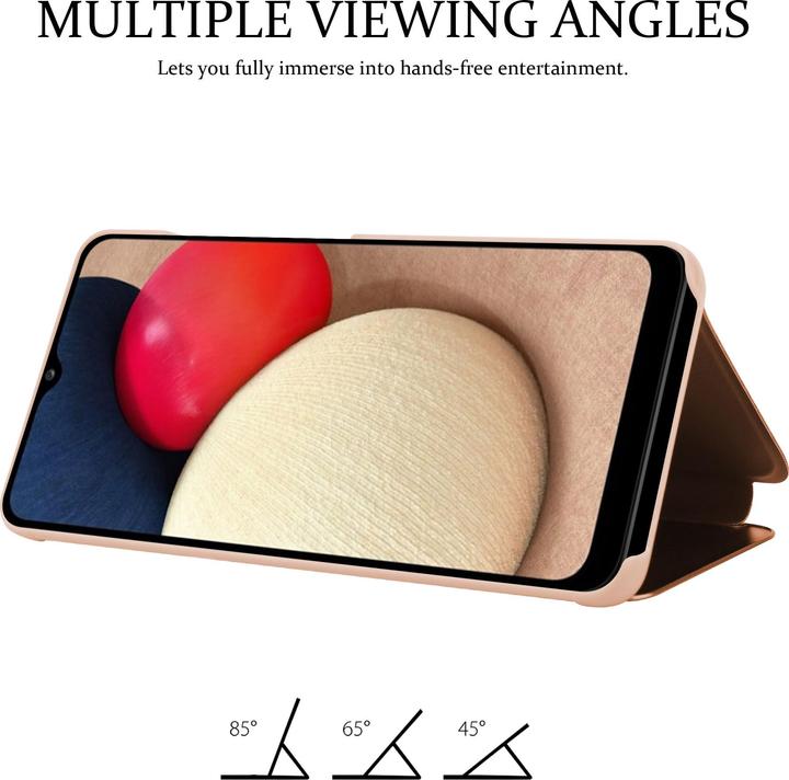 Actual product image Cadorabo Book Smart View Mirror Cover (Samsung Galaxy A02s)