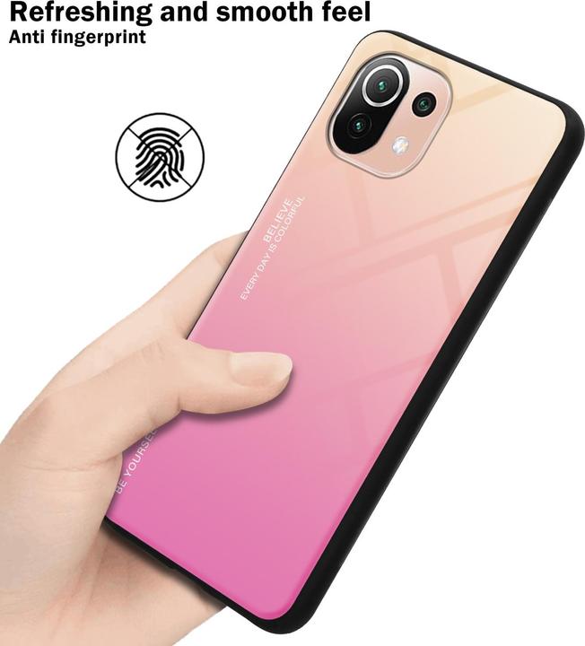 Produktbild Cadorabo TPU 2 Farben Glas Hülle (Xiaomi Mi 11 Lite, Xiaomi Mi 11 Lite 5G)