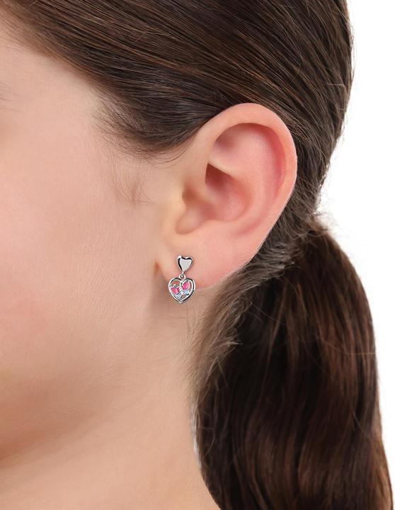Actual product image Prinzessin Lillifee Ohrschmuck für Mädchen, 925 Sterling Silber, Zirkonia synth. | Herz (Silver 925)