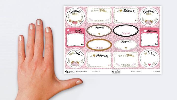 Image du produit Avery Motif autocollant A5 CUISINE Fait maison avec coeur