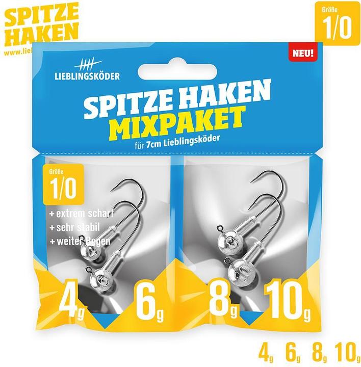 Image du produit Lieblingsköder Hameçon pointu Paquet de mix Tête de jig