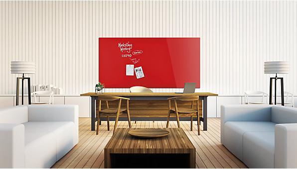 Actual product image Magnetoplan MAGNETOP. Design Glassboard 2000x1000mm 13409006 intense red (2000 x 1000 mm)