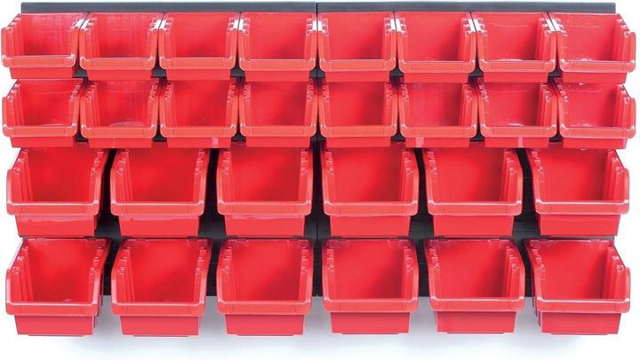 Actual product image Kistenberg WORK BOARD WITH CUFF BLACK 80x40cm 2pcs + 28 CONTAINERS NTBNP1 RED