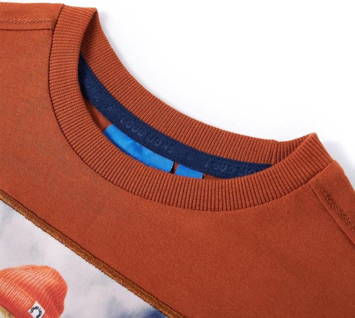 Immagine prodotto VidaXL Camicia da bambino a maniche lunghe arancione scuro 92,Materiale: 100 (92)