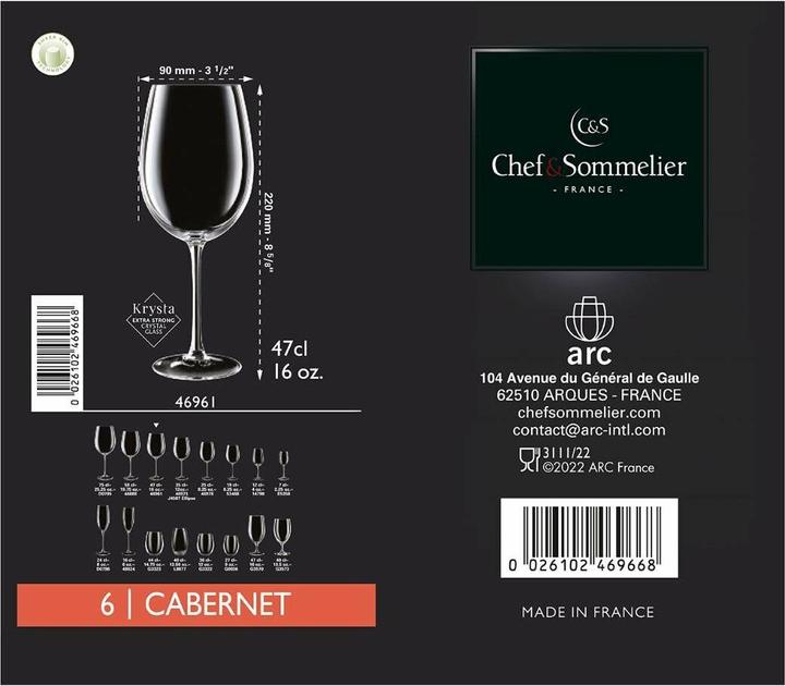 Image du produit Chef & Sommelier Séquence (17 cl, 6 Verres, Flûtes à champagne)
