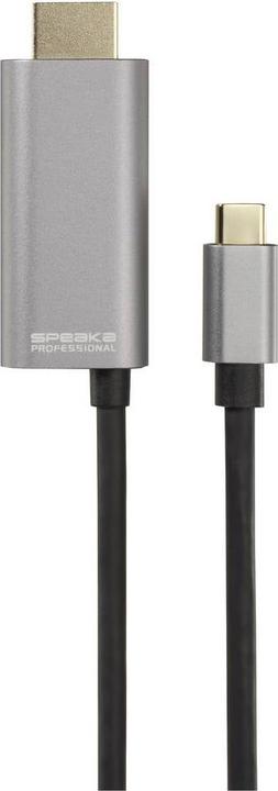 Produktbild SpeaKa Professional USB-C® / HDMI Adapterkabel USB-C® Stecker, HDMI-A Stecker, U (1.50 m, HDMI)