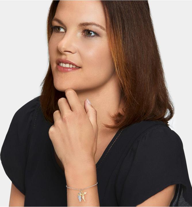 Immagine prodotto Engelsrufer Bracciale Piuma e Angelo (17 cm, Argento 925)