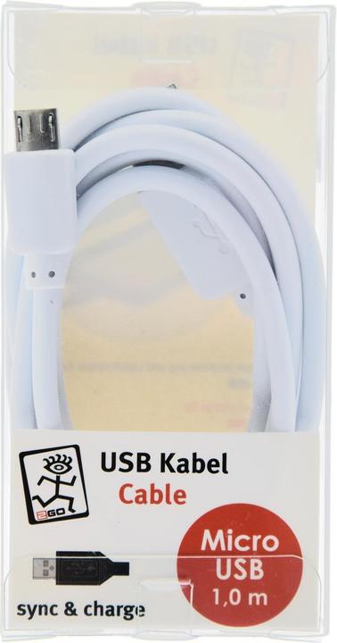 Actual product image 2GO 795202 USB Cable USB B Micro-USB B (1 m, USB 3.2 Gen 1)