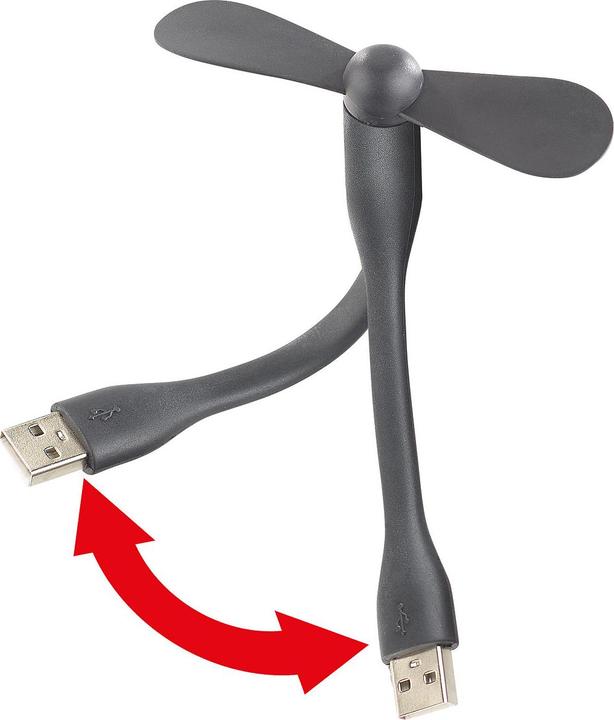 Produktbild Callstel 2er Pack Flexibler USB-Ventilator für PC, Notebook, Laptop, Powerbank (25 dB)