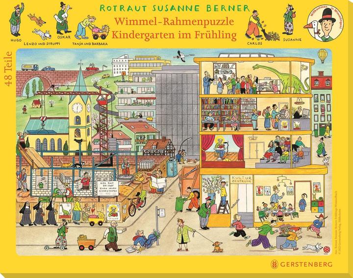 Image du produit Puzzle cadre Wimmel Printemps motif jardin d'enfants (48 pièces)