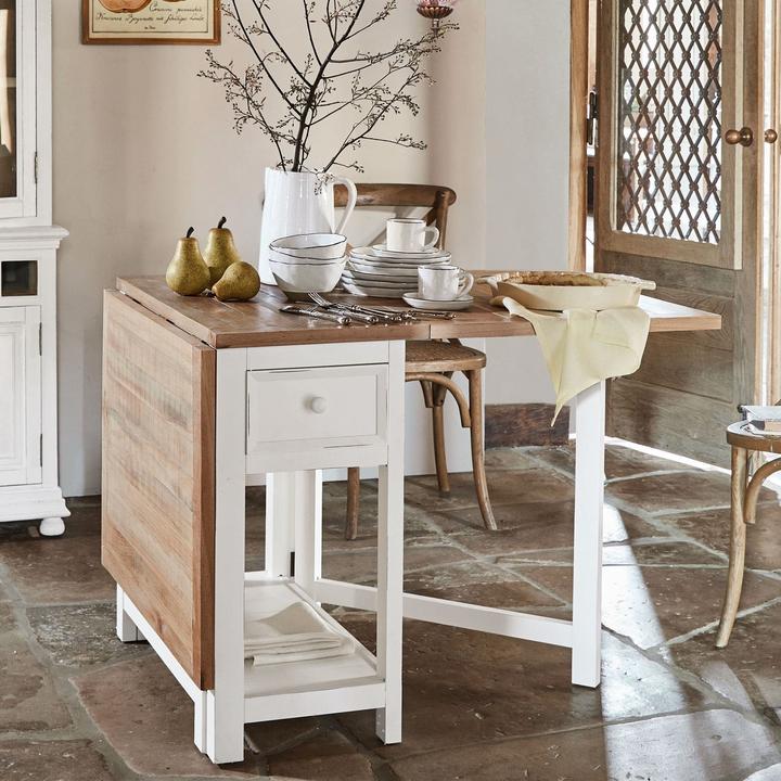 Immagine prodotto Loberon Tavolo Dale bianco antico/marrone (160 x 78 x 80 cm)