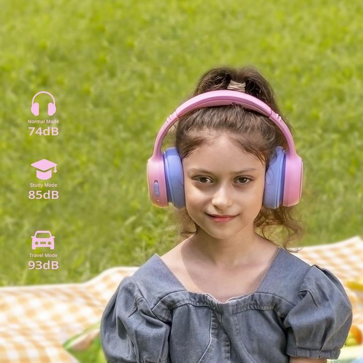 Actual product image Tronsmart KH03 Wireless Headphones with ANC, for Kids, Safe - Pink (Pink)