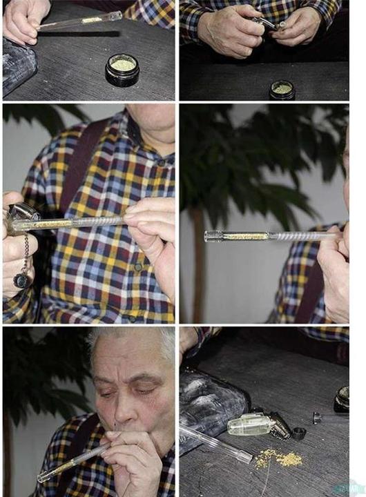 Actual product image Dynavap Black leaf Vapo Shots hand vaporiser long