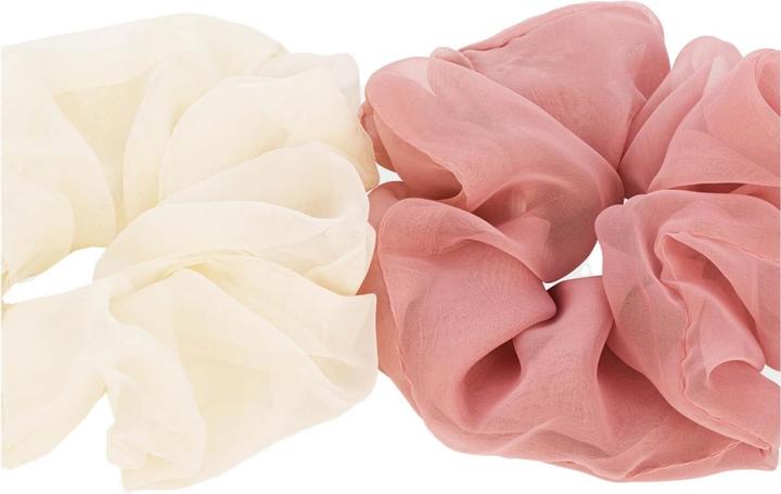 Produktbild Trisa Transparentes Scrunchie, rosa & weiss