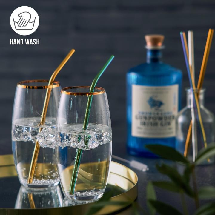 Actual product image Oak & Steel Straws stainless steel 30 pieces multicoloured (30 x)