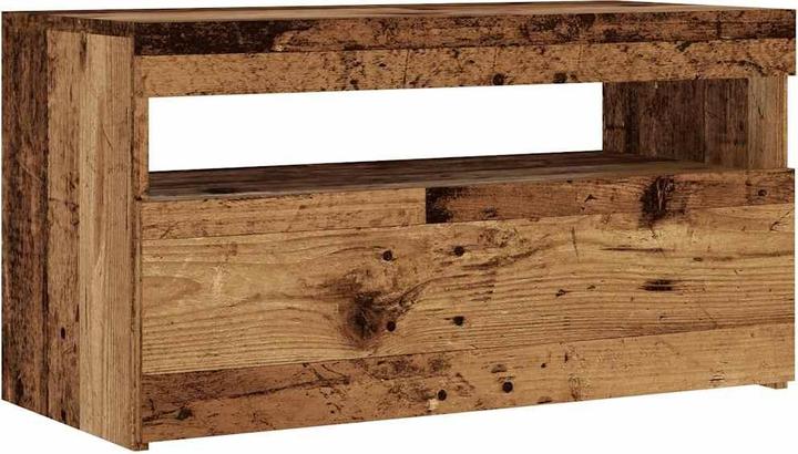 Immagine prodotto VidaXL TV Schrank Lowboard Fernsehschrank Fernsehtisch LED 2 Stk. Altholz-Optik (75 x 35 x 40 cm)