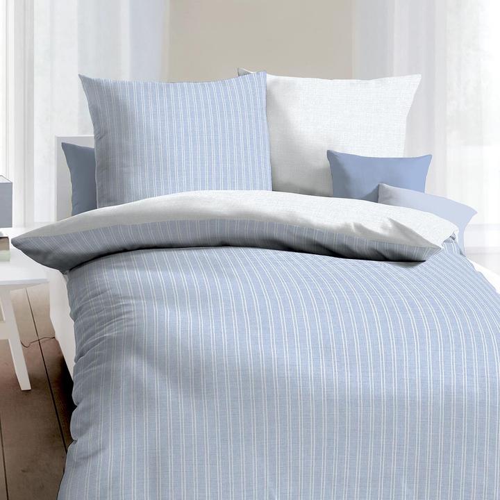 Produktbild Traumschlaf Mako-Satin Bettwäsche Eternity Combo hellblau (Bettwäsche Set, 135x200 cm + 80x80 cm)