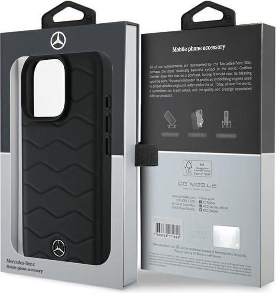 Produktbild Mercedes MEHCP16L23RWRSK iPhone 16 Pro 6.3" czarny/black hardcase MB Waves Leather (Apple iPhone 16 Pro)