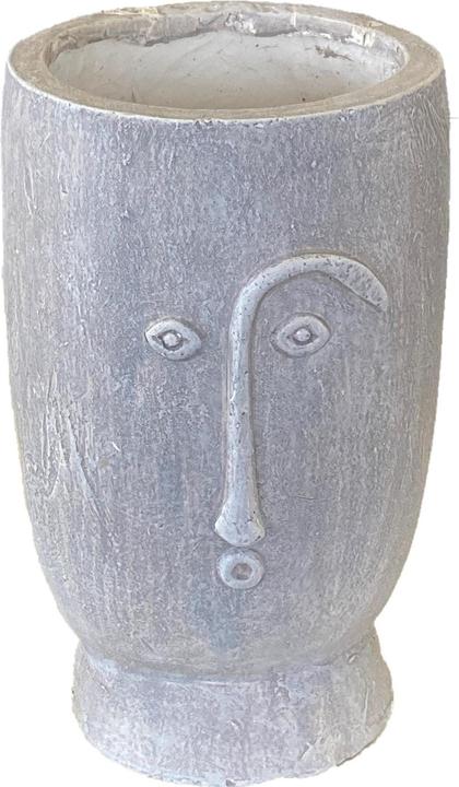 Produktbild GuGus Pflanzentopf mit Gesicht 22.5 cm, Grau (15 cm)