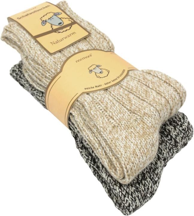 Normani 2 Paar Norwegersocken aus Schafwolle