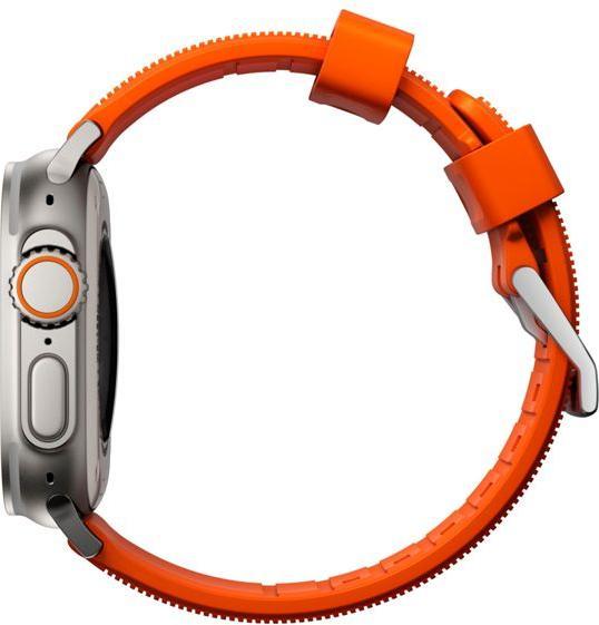 Immagine prodotto Nomad Cinturino rugged -ranneke, Apple Watch 49 / 45 / 44 /, oranssi / hopea (45 mm, 44 mm, 42 mm, 49 mm, Materiale sintetico, Apple Watch Series 9)