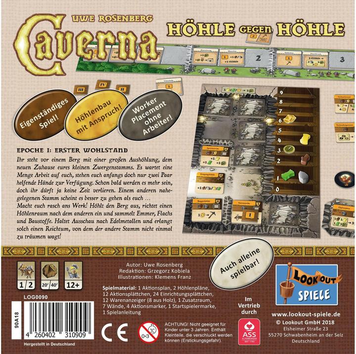 Actual product image Lookout 22160090 - Caverna - Cave against Cave 2 Players (DE Edition) (German)