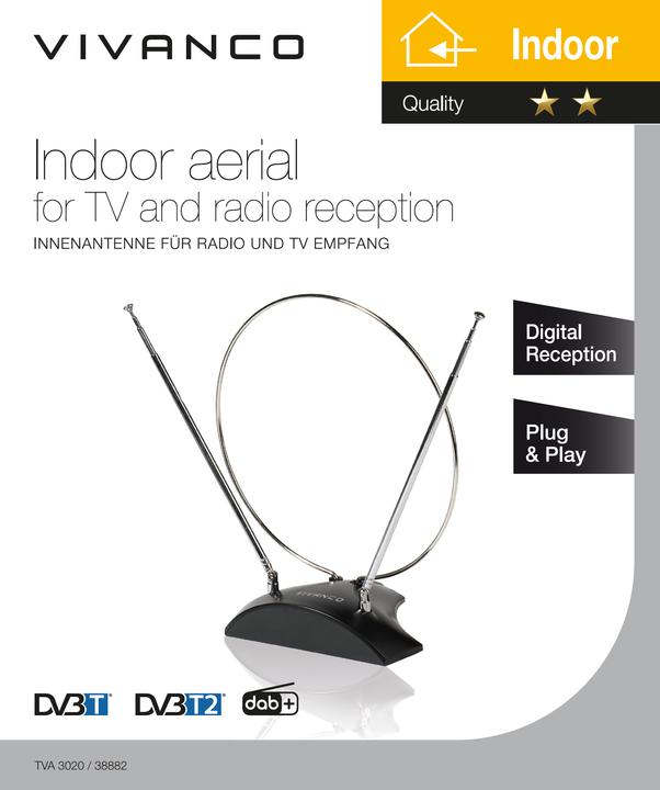 Immagine prodotto Vivanco Tva 3020 (Antenna interna, DAB/ DAB+, DVB-T / -T2)