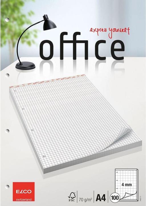 Actual product image Elco Notepad Office (A4, Checked)