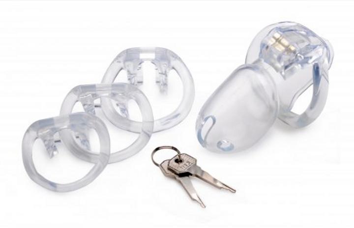 Image du produit Master Series Clear Captor Chastity Cage avec clés - Small