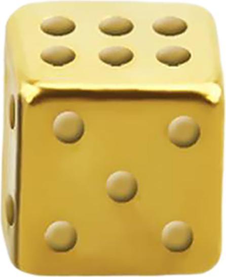 Produktbild Star Piercing Micro Würfel vergoldet (ohne Messing, Chirurgenstahl 316L)